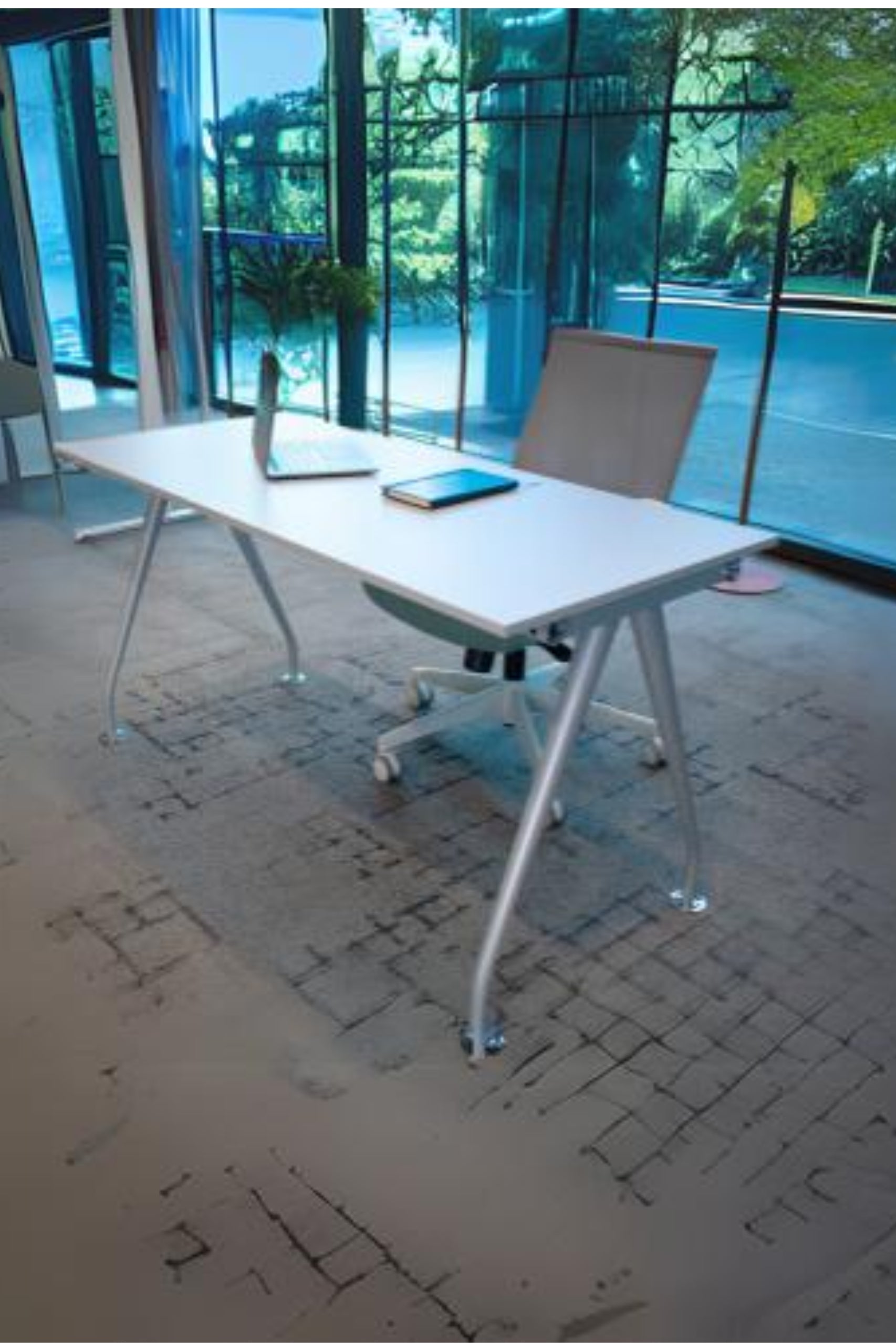 Escritorio C&C 120x60cm estructura gris / cubierta gris