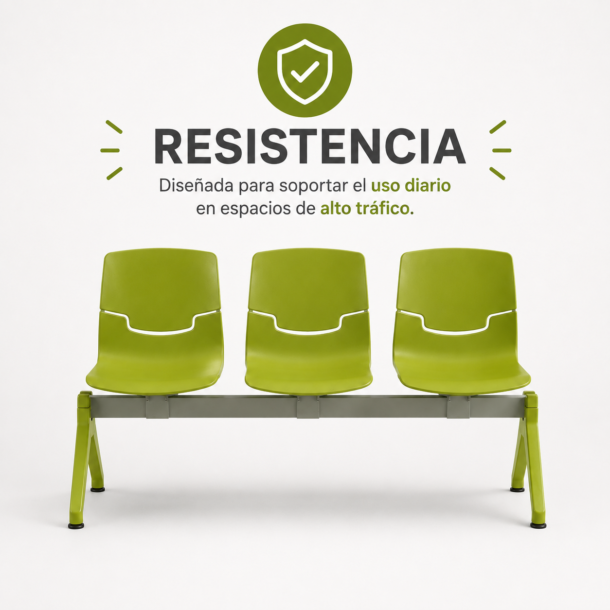 Banca de Espera 3 Plazas Uso Rudo Origen Italiano