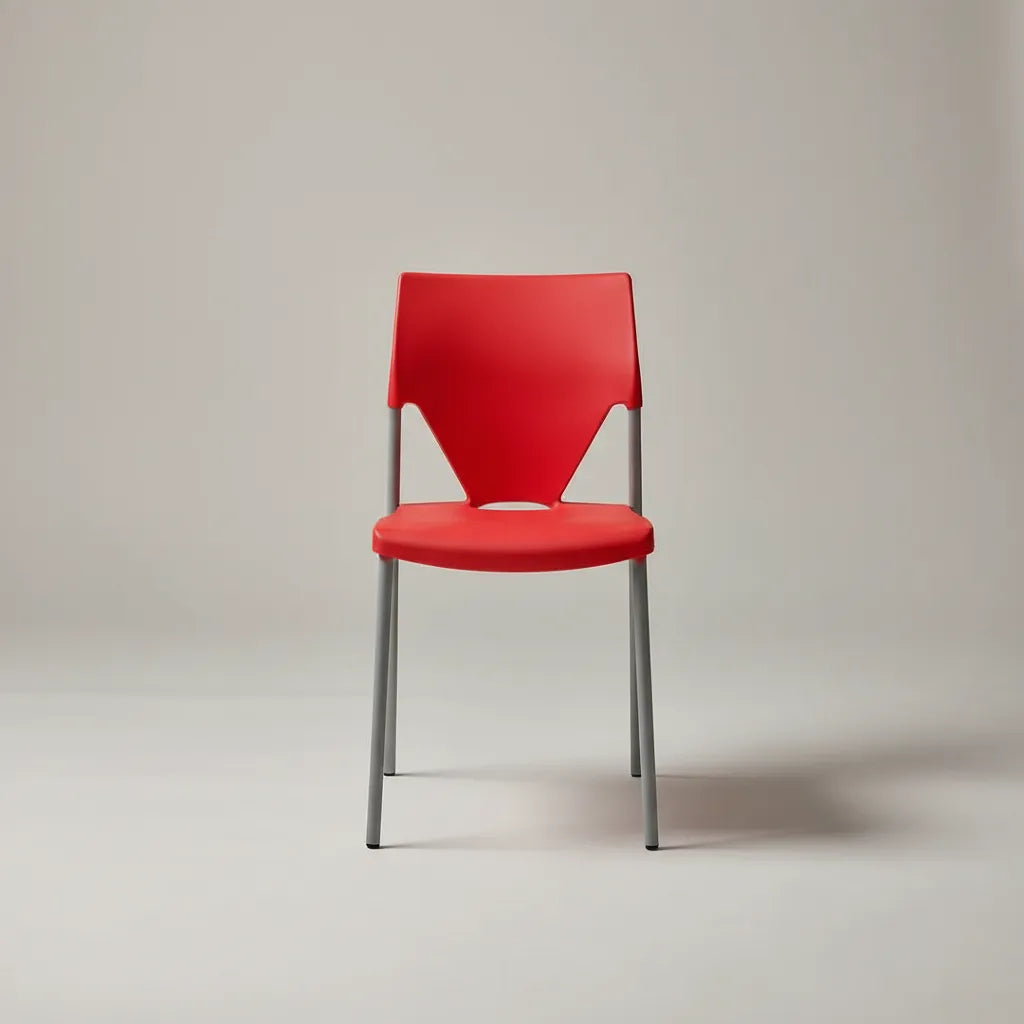 Juego de 2 Sillas Rojas Origen Italiano Interior y Exterior