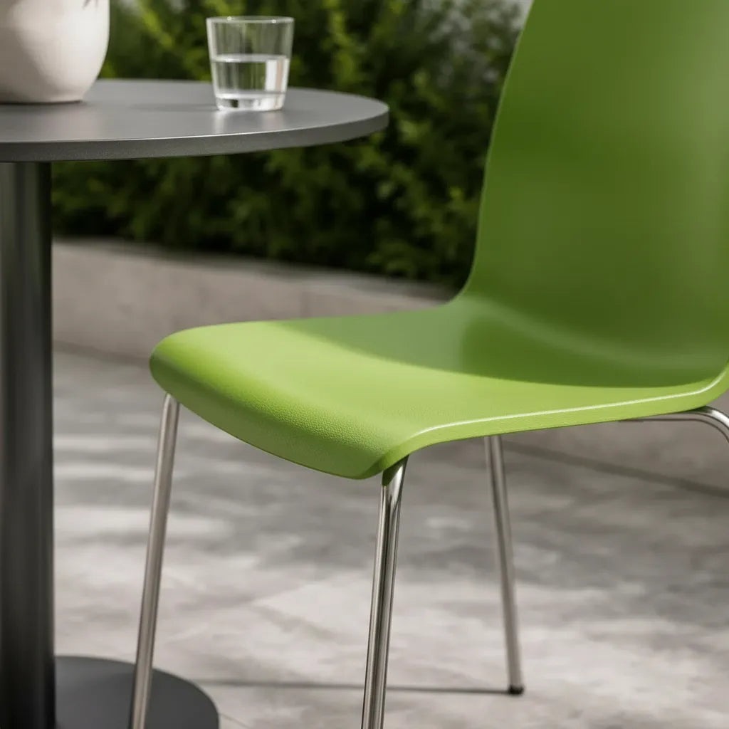 Set de 2 Sillas Modernas Verdes para Interior y Exterior